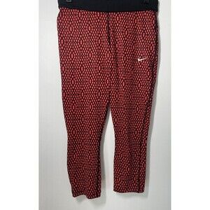 Nike Dri-Fit Running Workout Leggings Black Red Polka Dots Women’s M 686065-696